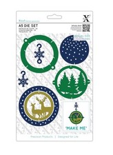 Docrafts Xcut Dies A5 7 Piece Christmas Winter Woodland Bauble Die Set 503968