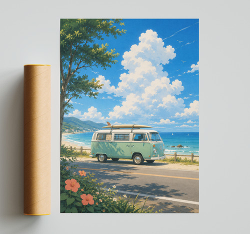 Vintage camper van surf - vintage,