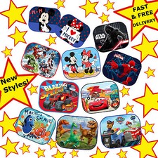 Disney MARVEL CAR WINDOW SUN SHADES MESH BABY BOY GIRL KIDS CHILDREN 2 IN Pack