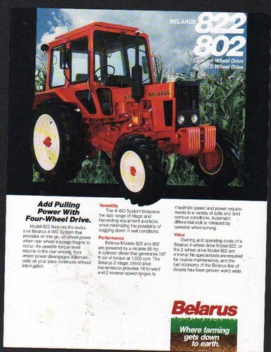 Belarus 822 and 802 - , tractor