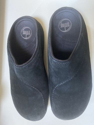 Fitflop gogh black suede clogs - fitflop,