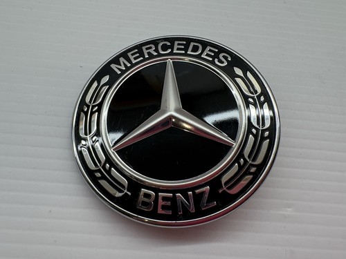 Mercedes bonnet badge black - badge,