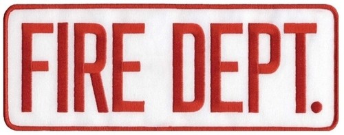 Fire dept red white - red,