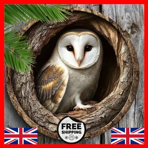 Stunning owl garden plaque - garden,