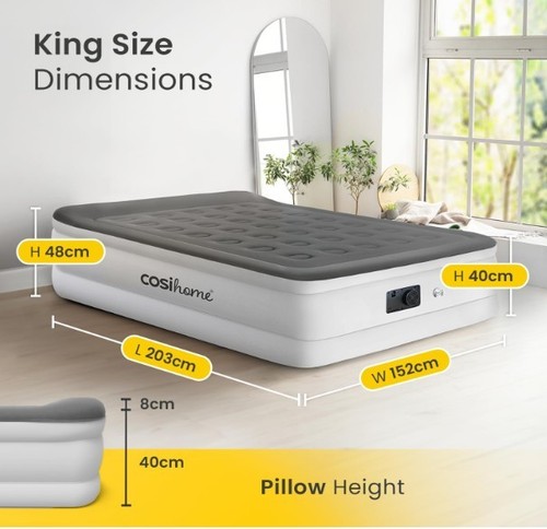 King size air bed with - air, built
