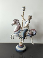 Lladro Porcelain 'Boy on Carousel Horse' Figurine Retired 2001 #1470  See Photos