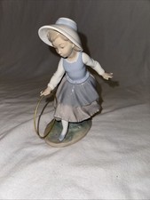 Nao Lladro Girl with Hoop Figurine 1980 Handmade in Spain 0297