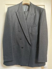 Magee Men’s Grey Double-Breasted Suit – 100% Pure Wool – 46