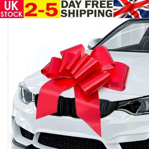 Big red car bow - red, giant