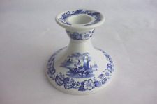 Spode Blue Room Collection Old Salem China Candlestick In Blue & White