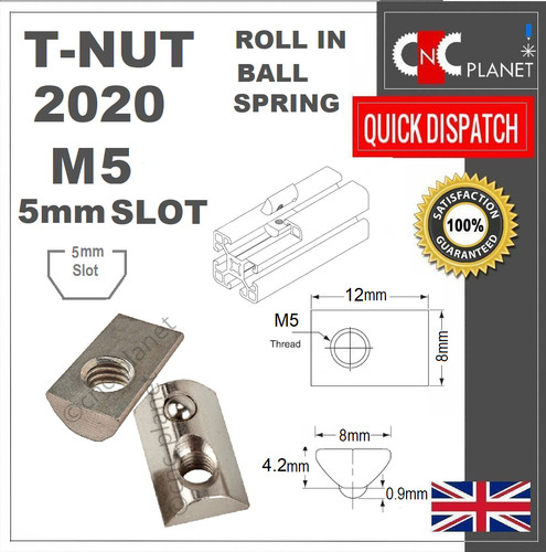 Nuts 5mm slot m5 - slot,