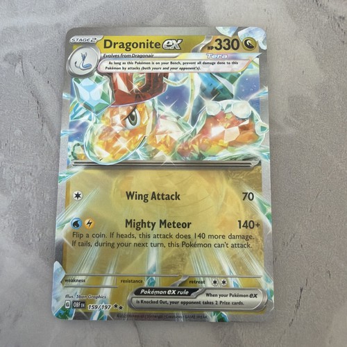 Dragonite holo card - ex,