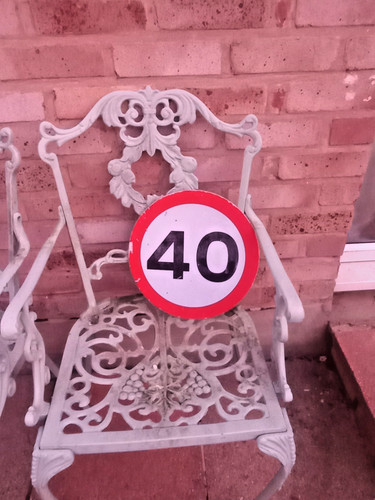 Genuine retired road sign 40 - genuine,