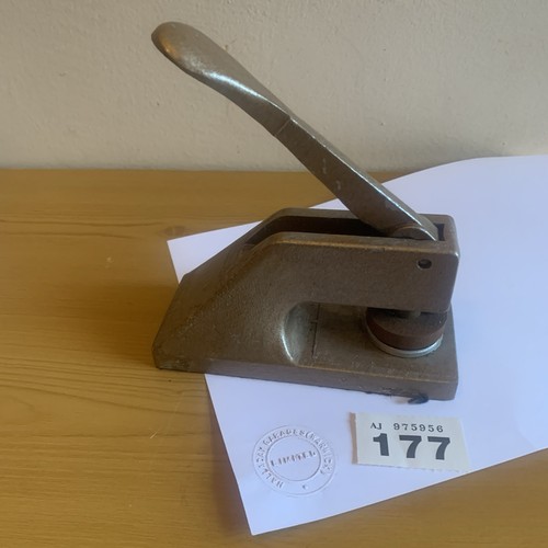 Vintage cast desk hand stamp - cast,