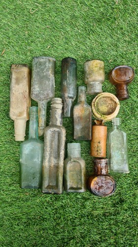 Vintage glass bottles - vintage,