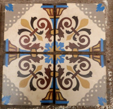4 Antique 6x6 Tiles Belgian