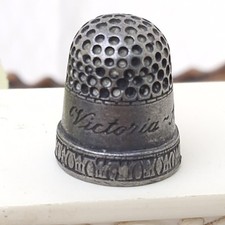 Vintage Pewter Thimble -