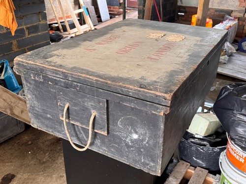Vintage antique wooden box - wooden,