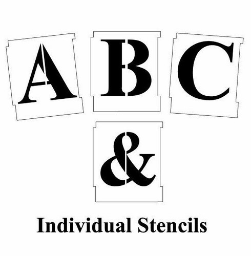 Alphabet letter stencil set - alphabet,
