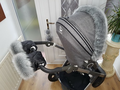 Baby pram hand mittens - mittens, stokke