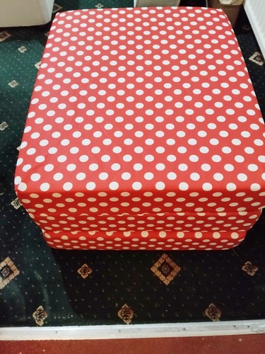 Red and white polka - red,