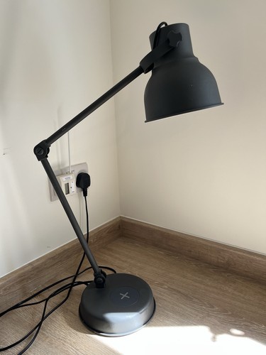 Ikea hectar black table lamp - table,