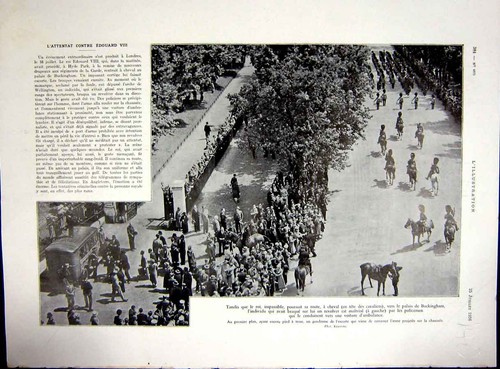 Original old vintage print - old,