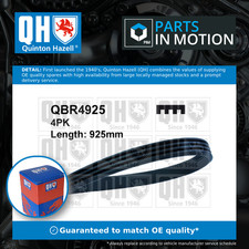 4 Rib Multi V Drive Belt QBR4925 Quinton Hazell 3396931 3406363 4038260 4PK922