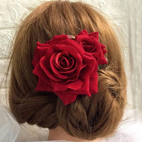 Publish rose flower - , hair