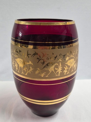 Ruby red vase - ruby,