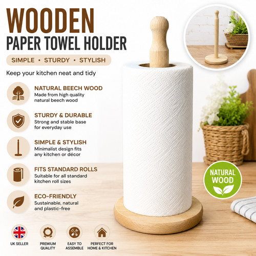 Wooden kitchen roll - wooden,