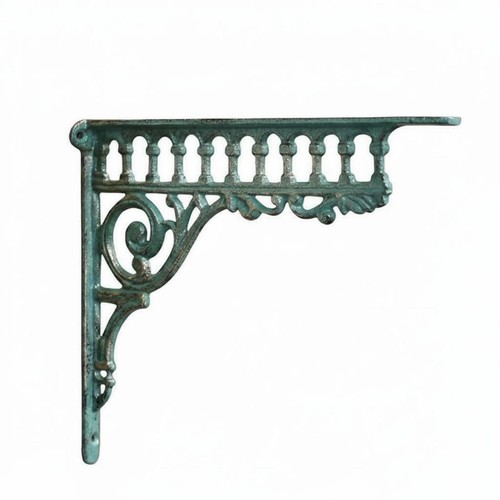 Ornate cast iron wall shelf - cast,