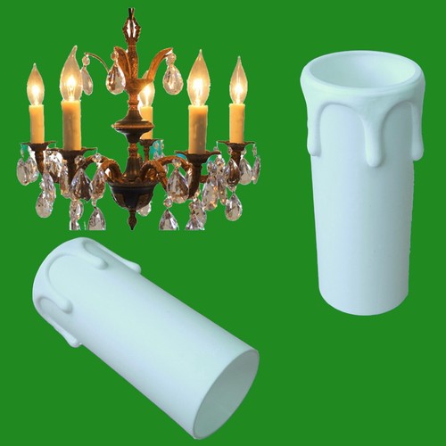10x white drip candle sleeve - candle,