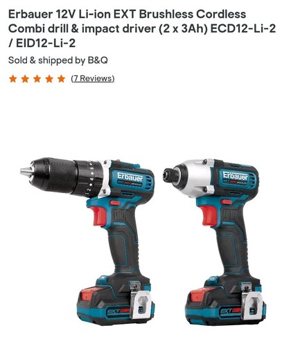 Erbauer 12v combi drill - erbauer,