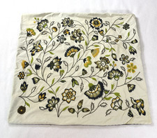 IKEA Alvine Lov Pillow Cover Embroidered Floral Plaid Pillow Cover