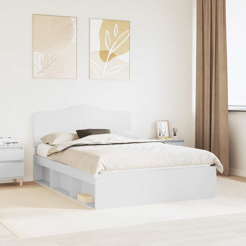 Bed frame white 160x200cm - bed,