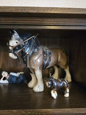 2 gorgeous figurines of English Melba Ware horses, father and son