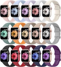 For Apple Watch Strap 38/40/42/44/45 Silicone Sport Band Straps Series 8 7 6 5 4