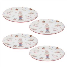 Set of Nutcracker Christmas Plate Large | Retro Ceramic Festive Dinner Plate