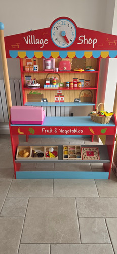 Wooden village shop - village,