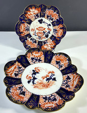 Wileman Foley Shelley Service Plate & Dessert Plate English Imari Ware c. 1894