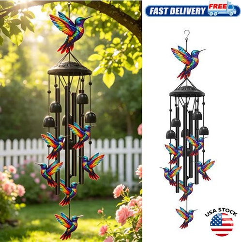Large hummingbird wind chimes - hummingbird,