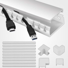Cable Trunking LEDBRITE 9 Pieces of Premium Cable Management Kit Self Adhesive 
