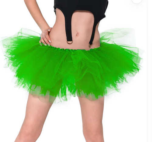 Green tutu skirt tulle adult - green,
