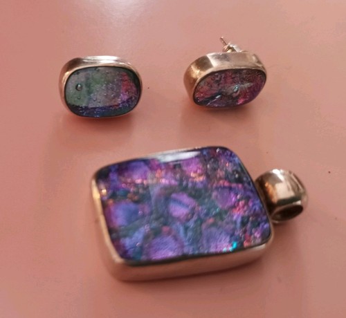 Dichroic fused glass - dichroic,, sterling