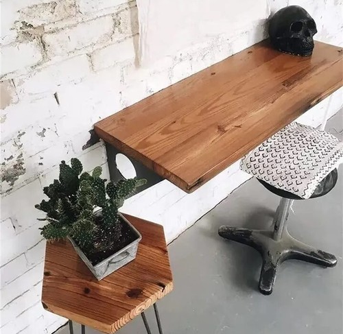 Industrial wood wall mounted - industrial,