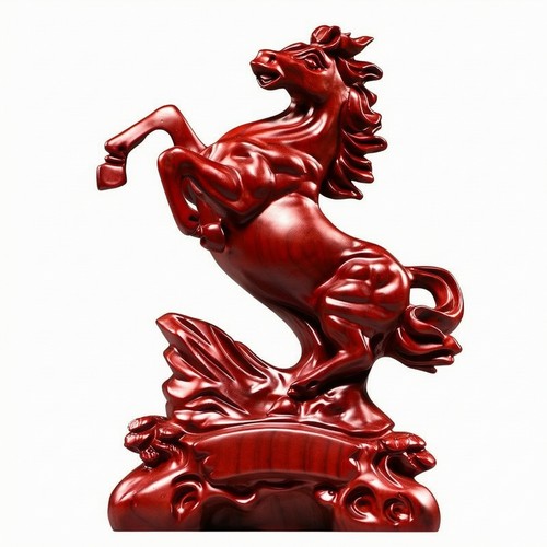 Wooden horse figurine carved - horse,