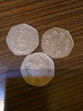 3 X Gibraltar 50p Fifty Pence