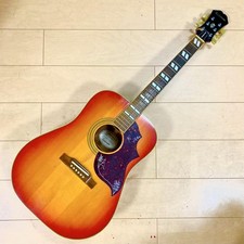 Epiphone Hummingbird Cherry Sunburst Acoustic Guitar Beautiful Sound Quality