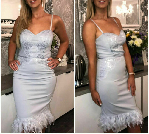 Lipsy vip silver grey - grey, midi